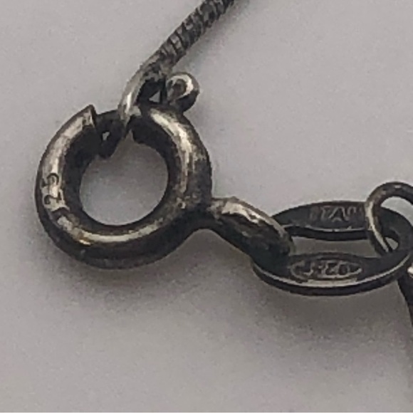 Vtg Sterling Silver Ricordo Della Prima Comunion Coin Pendant w Chain 15” & .7” - Picture 6 of 8